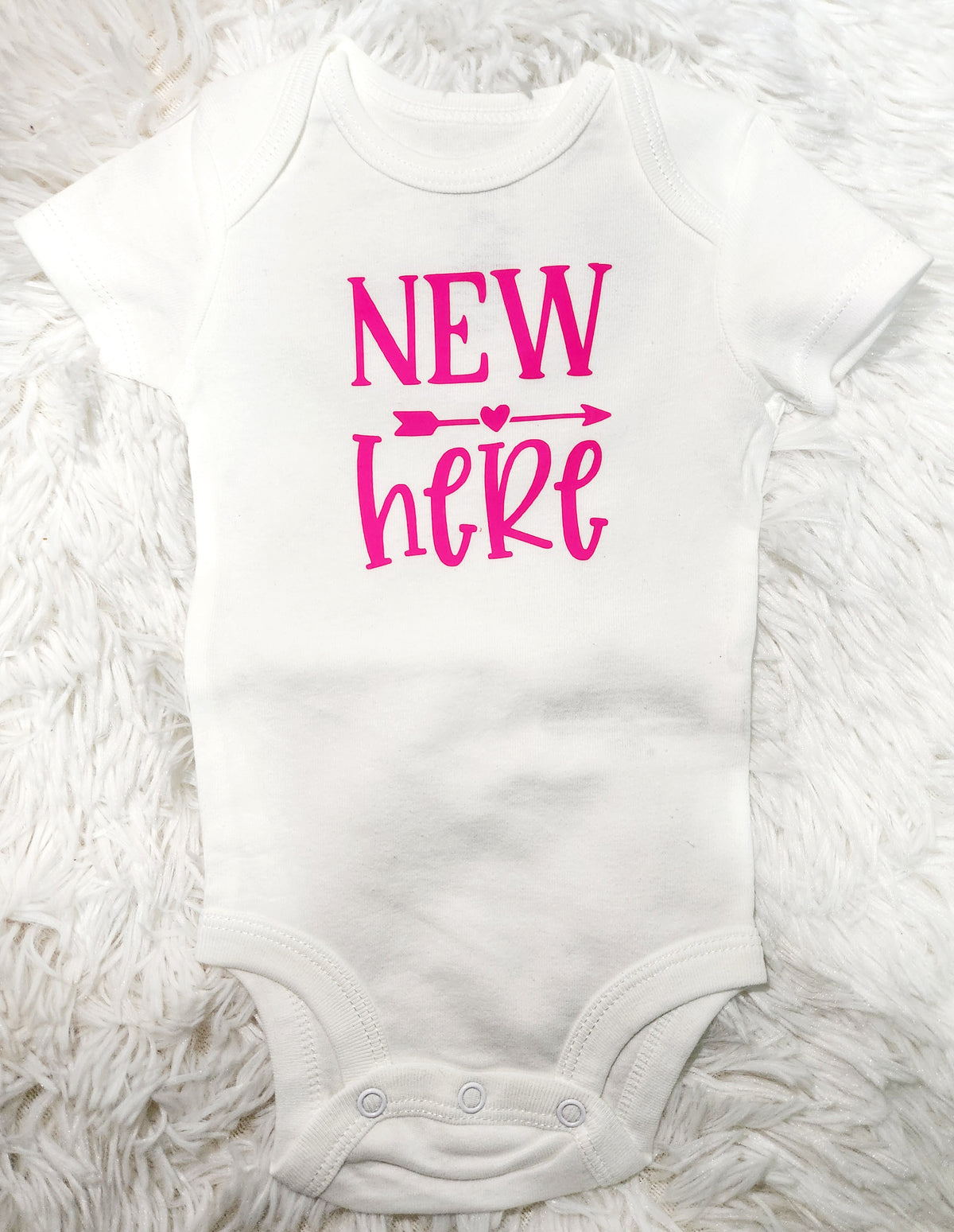 New Here Baby Bodysuit