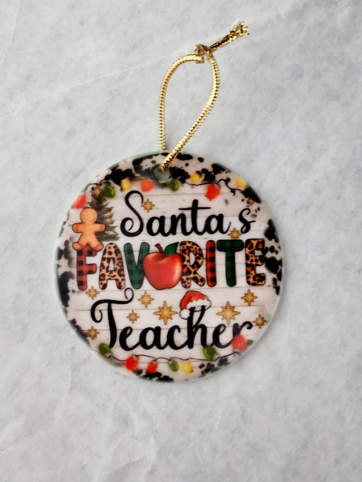 Santa's Favorite Teacher Ornament